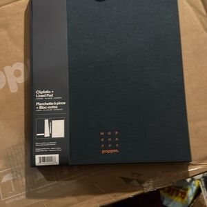 NWT Poppin Blue Clipfolio with Lined Pad